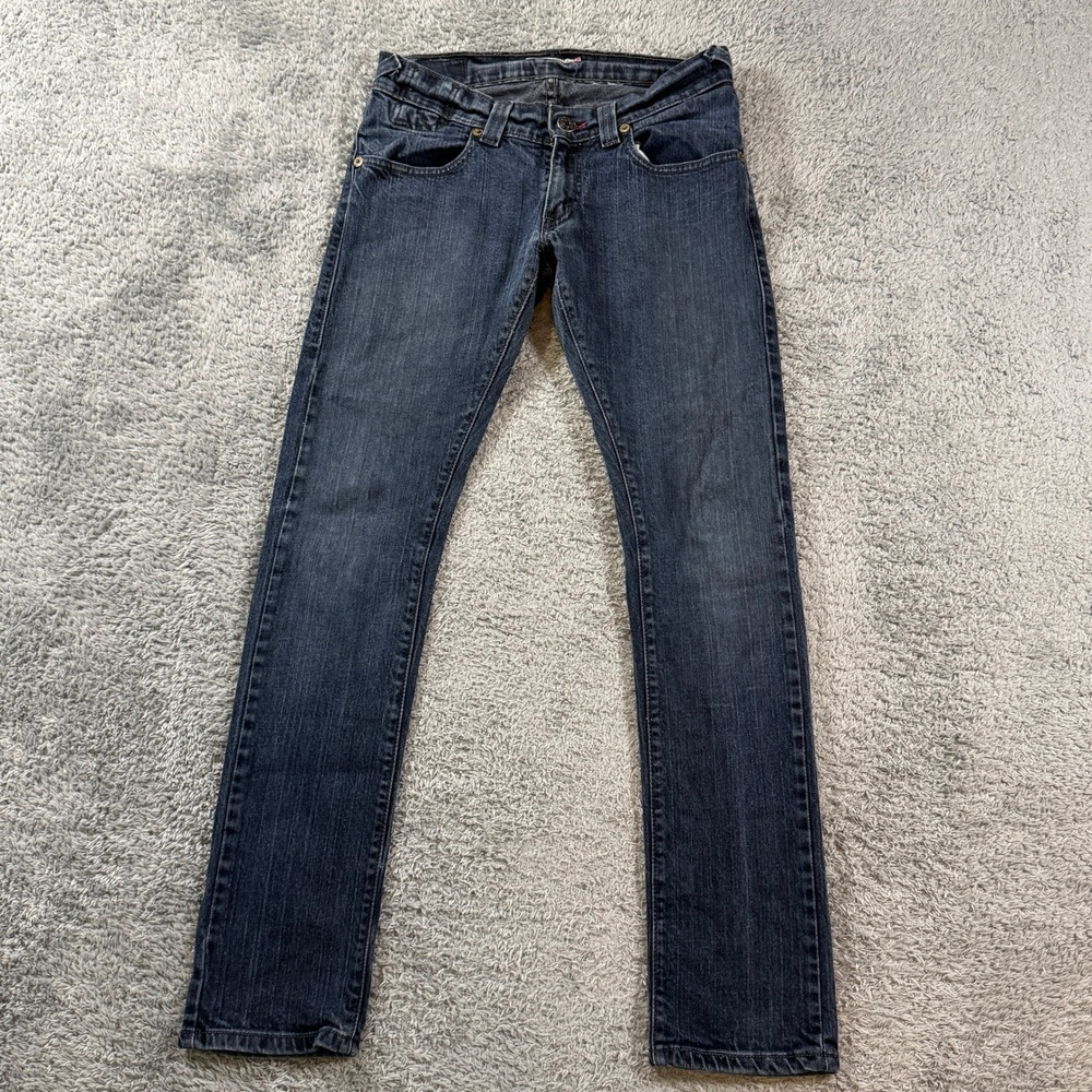 Levis 504 Slouch Skinny Jeans 28x31 Dark Wash Blue Low Rise Denim BC001875